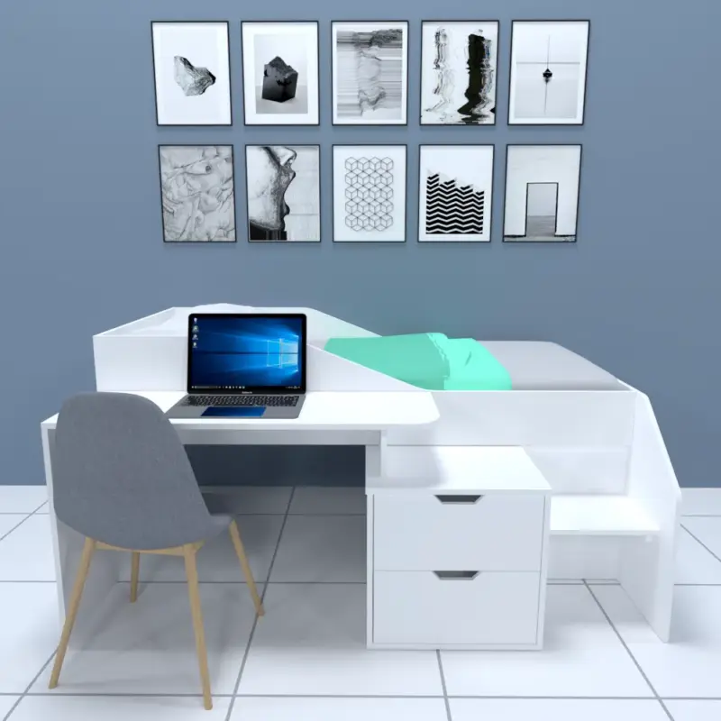 Cama Con Escritorio