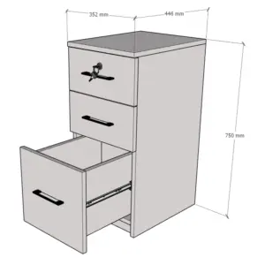 Cajonera 75x35x44