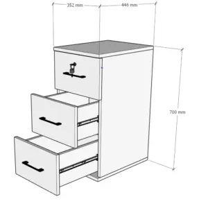 Cajonera 70x35x44