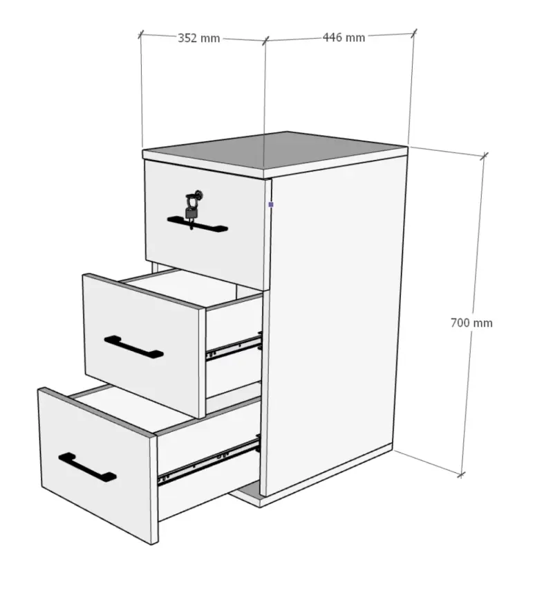 Cajonera 70x35x44