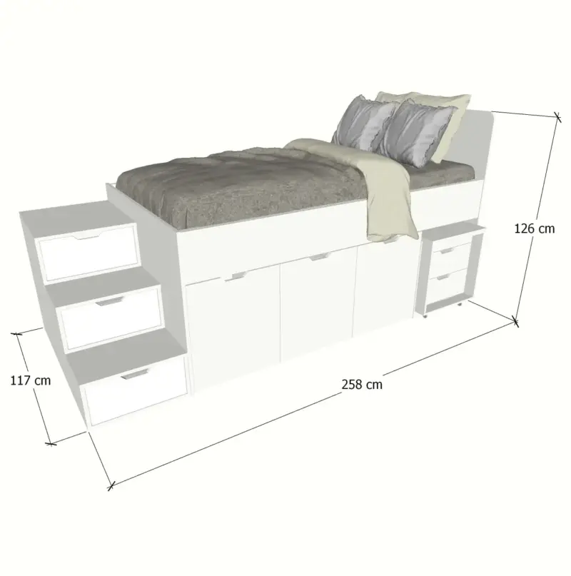 Cama Con Cajones
