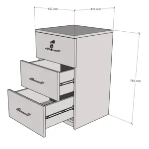 Cajonera 75x46x44