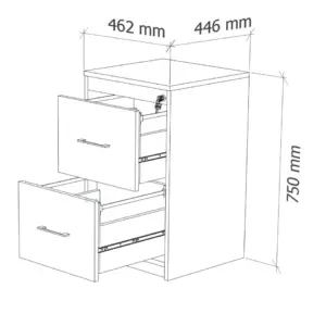 Cajonera 75x46x44