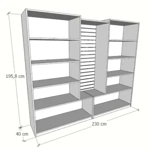 Estante para Negocio con Panel Ranurado