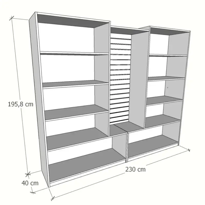 Estante para Negocio con Panel Ranurado