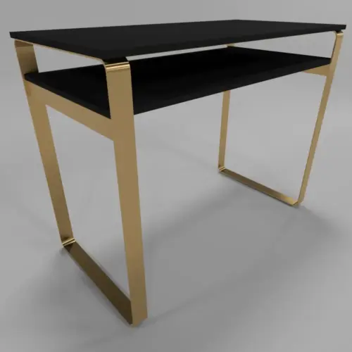 Mesa de manicure en color negro y dorado