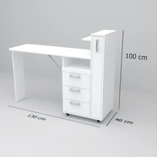 Mesa de manicure MN 127 con medidas