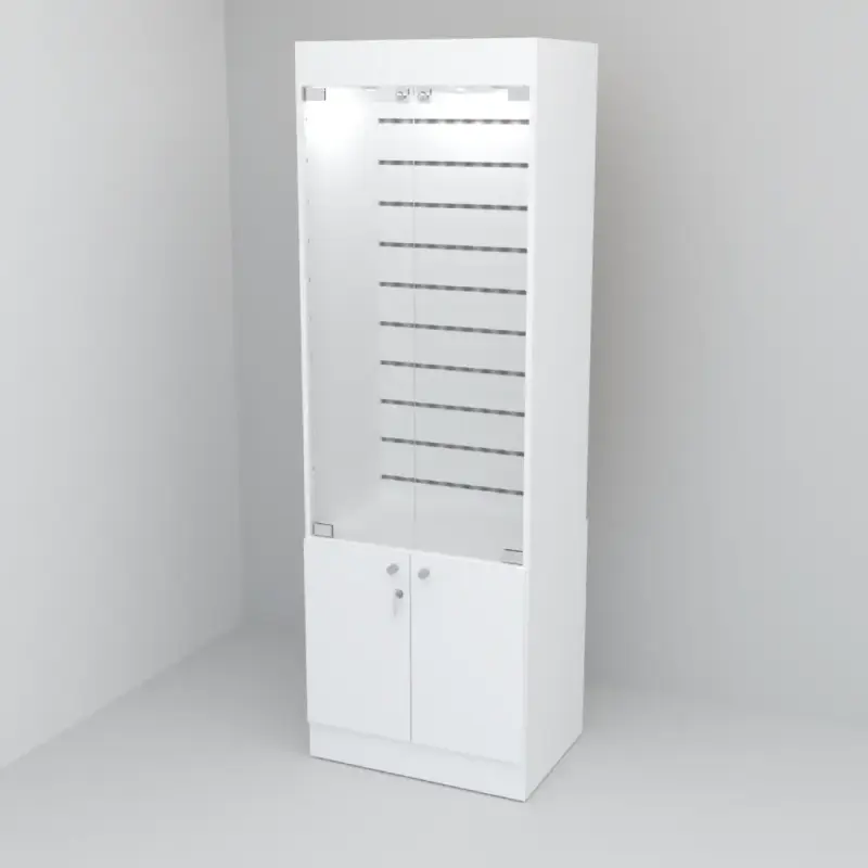 Vitrina con Panel Ranurado