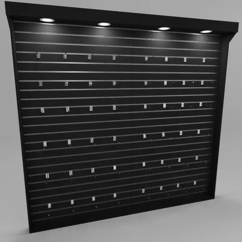 Mueble panel ranurado