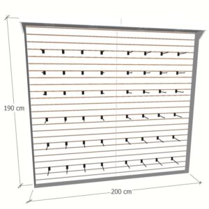 Mueble panel ranurado