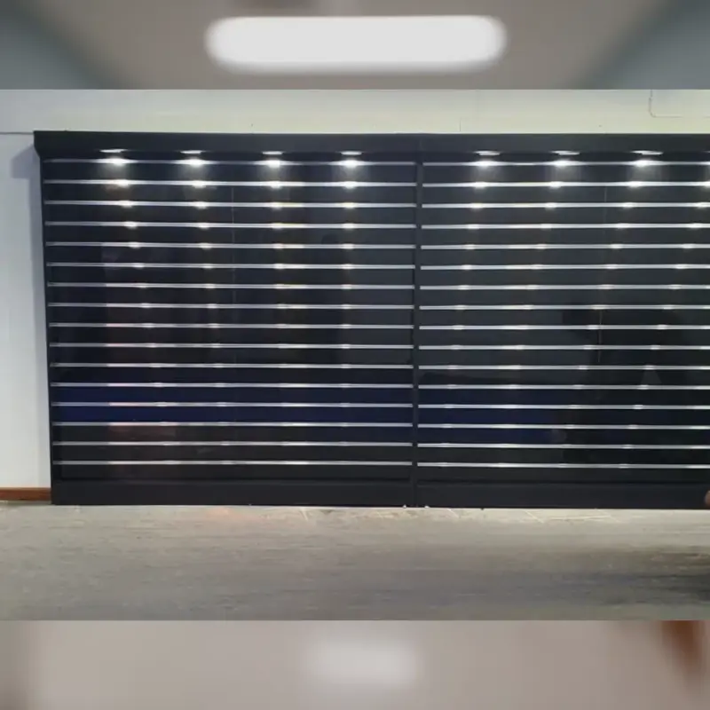Mueble panel ranurado