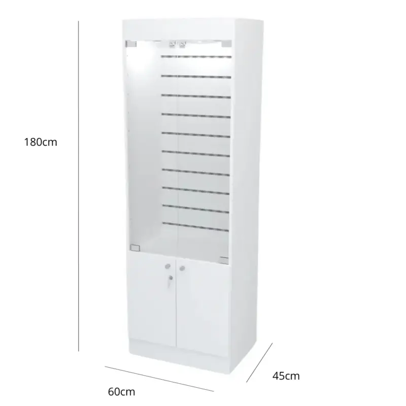 Vitrina con Panel Ranurado